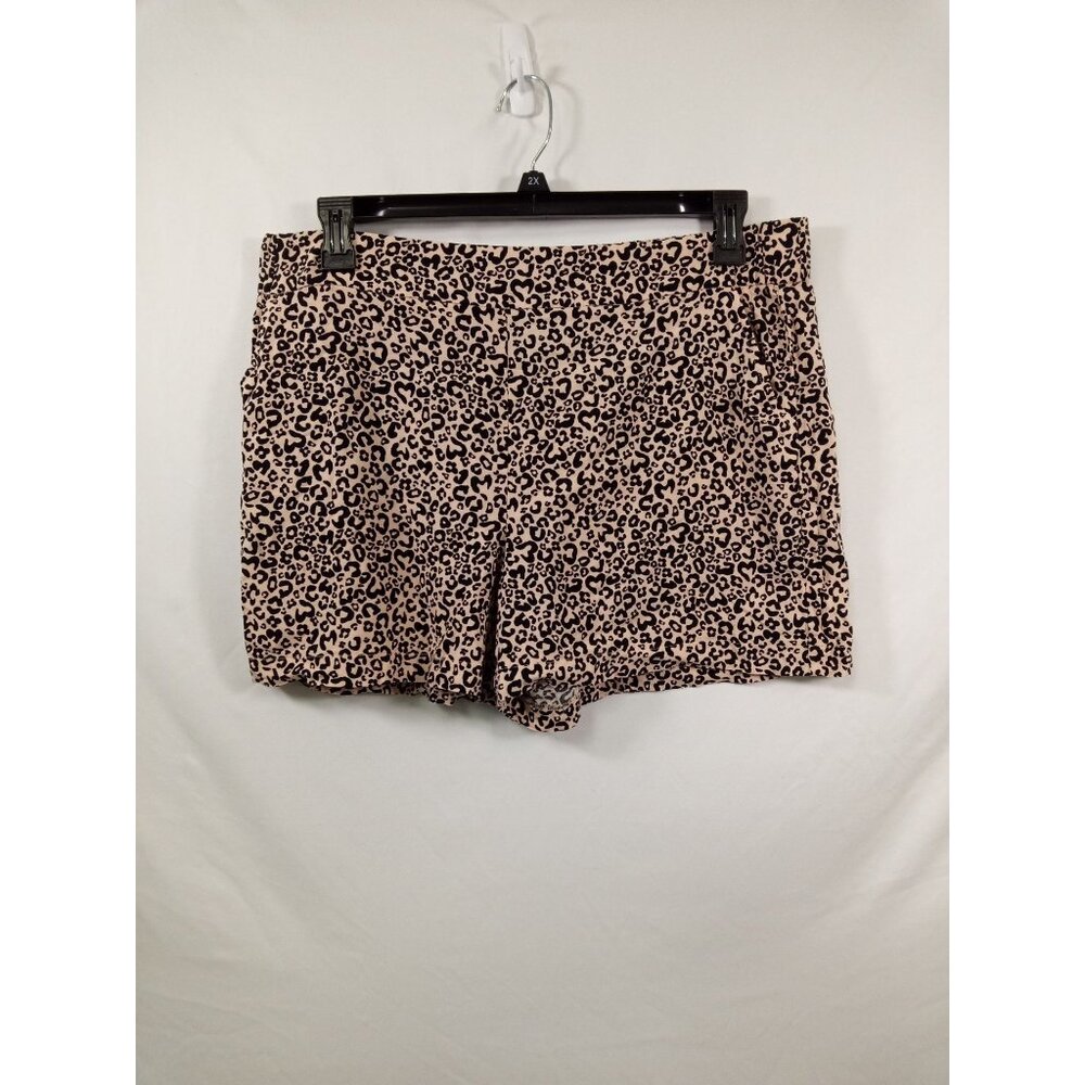 Women's Nine West Leopard Print Casual Shorts Size XL